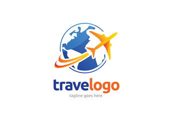 Travel logo, Hotel logo, Beach, Tourism, Adventure, Tour, Tourist, World logo vector illustration