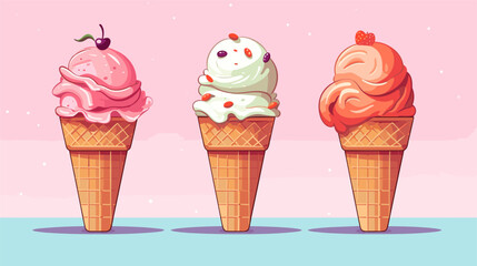Figure ice cream on a uniform background vector