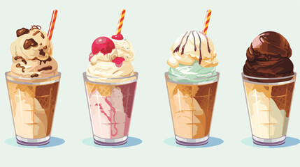 Figure ice cream on a uniform background vector