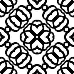 White background with black pattern. Seamless texture for fashion, textile design,  on wall paper, wrapping paper, fabrics and home decor. Simple repeat pattern.