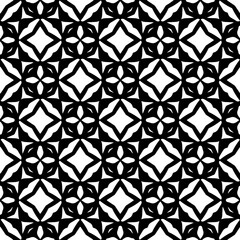 White background with black pattern. Seamless texture for fashion, textile design,  on wall paper, wrapping paper, fabrics and home decor. Simple repeat pattern.