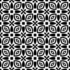 White background with black pattern. Seamless texture for fashion, textile design,  on wall paper, wrapping paper, fabrics and home decor. Simple repeat pattern.