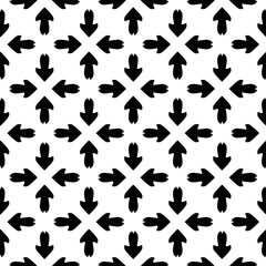 White background with black pattern. Seamless texture for fashion, textile design,  on wall paper, wrapping paper, fabrics and home decor. Simple repeat pattern.