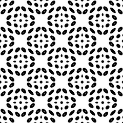 White background with black pattern. Seamless texture for fashion, textile design,  on wall paper, wrapping paper, fabrics and home decor. Simple repeat pattern.