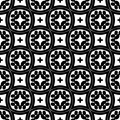 White background with black pattern. Seamless texture for fashion, textile design,  on wall paper, wrapping paper, fabrics and home decor. Simple repeat pattern.