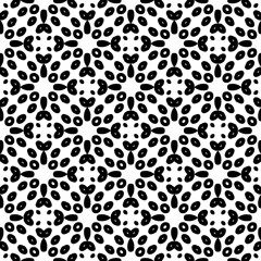White background with black pattern. Seamless texture for fashion, textile design,  on wall paper, wrapping paper, fabrics and home decor. Simple repeat pattern.