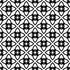 White background with black pattern. Seamless texture for fashion, textile design,  on wall paper, wrapping paper, fabrics and home decor. Simple repeat pattern.