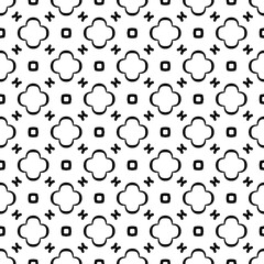 White background with black pattern. Seamless texture for fashion, textile design,  on wall paper, wrapping paper, fabrics and home decor. Simple repeat pattern.