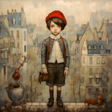 Montmartre's Spirited Child: A Generative Tribute to Francisque Poulbot