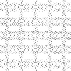 White background with black Dashes lines. Plain background with  simpe pattern. Black and white color. Abstract background for web page, textures, card, poster, fabric, textile.