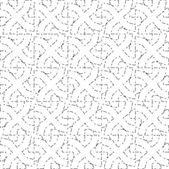 White background with black Dashes lines. Plain background with  simpe pattern. Black and white color. Abstract background for web page, textures, card, poster, fabric, textile.