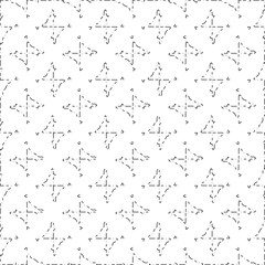 White background with black Dashes lines. Plain background with  simpe pattern. Black and white color. Abstract background for web page, textures, card, poster, fabric, textile.