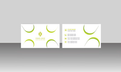 Modern creative business card and simple clean double sided template vector design