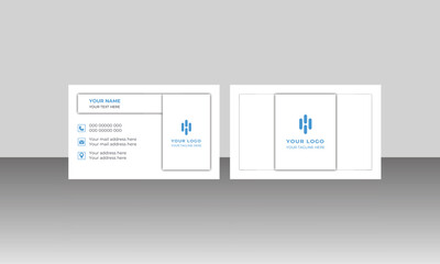 Modern creative business card and simple clean double sided template vector design