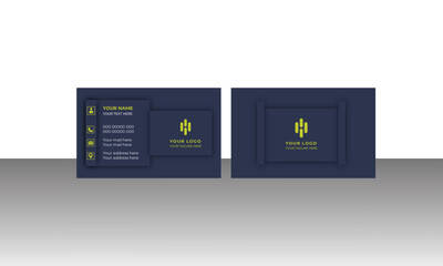 Modern creative business card and simple clean double sided template vector design