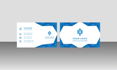 Modern creative business card and simple clean double sided template vector design