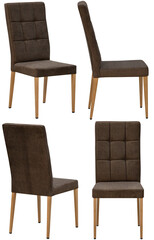 Chair for home or cafe. Element of the interior. Isolated from the background. In different angles