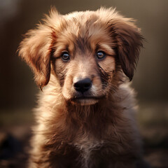 Obraz premium Enchanting Generative AI-Designed Puppy