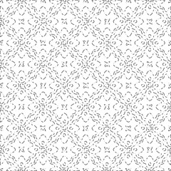 White background with black Dashes lines. Plain background with  simpe pattern. Black and white color. Abstract background for web page, textures, card, poster, fabric, textile.