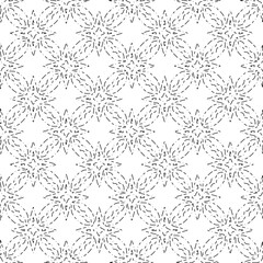 White background with black Dashes lines. Plain background with  simpe pattern. Black and white color. Abstract background for web page, textures, card, poster, fabric, textile.