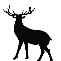 Deer silhouette animal vector art
