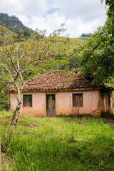 Portrait of an old abandoned countryside house 