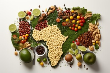 Africa Hunger Crisis. People in Africa face acute food insecurity. Africa continent composed of a...