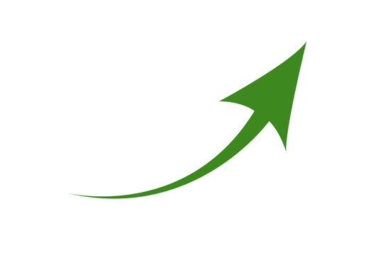green curved graph with arrow moving up direction png file type