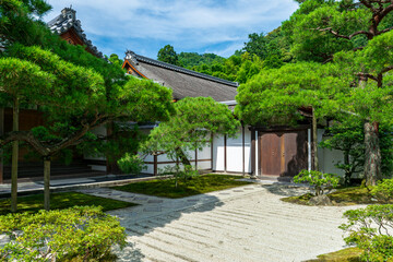 House and zen garden in Kyoto Japan