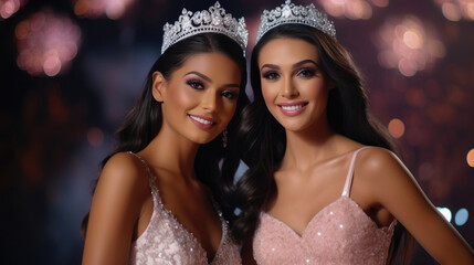 Beauty Pageant Winners on the Stage