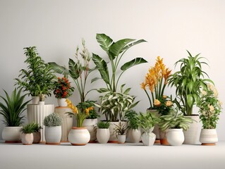 Monstera deliciosa plant, flower, plant in a minimalist room 
