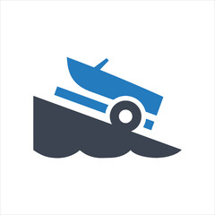Boat ramp icon