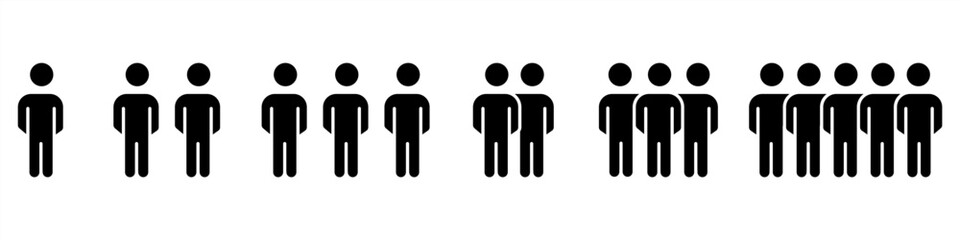 People crowd icon. People crowd team sign and symbol. Team icons set.  flat style. Group of people icons. Vector illustration.