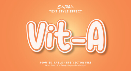 Vitamin a carrot Text Style Effect, Editable Text Effect