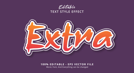 Fototapeta na wymiar Extra promo Text Style Effect Editable Text Effect