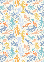 floral summer pattern. seamless wallpaper for summer lover. small floral pattern. cool vibe summer aop. summer illustration vector. 