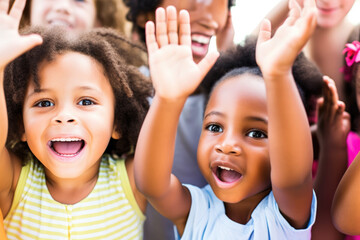 Active and happy children concept - Generative AI