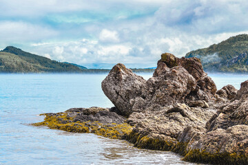 View of the picturesque Bic Park (Parc national du Bic). Parc national du Bic is located in the Bas-Saint-Laurent tourism region near Rimouski. Quebec Province, Canada.