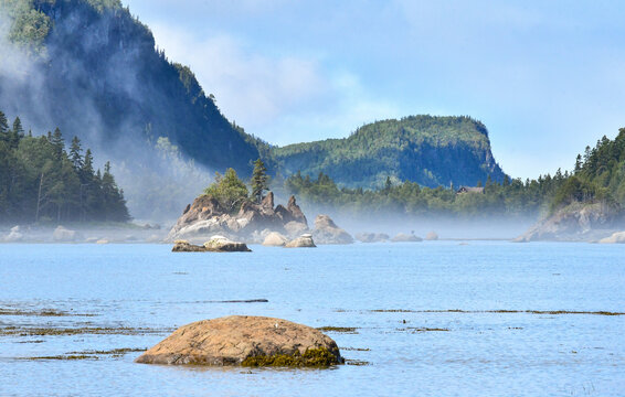 View of the picturesque Bic Park (Parc national du Bic). Parc national du Bic is located in the Bas-Saint-Laurent tourism region near Rimouski. Quebec Province, Canada.