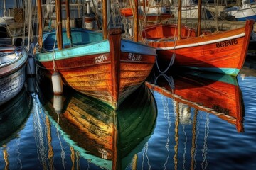 Fototapeta na wymiar boats in a harbor