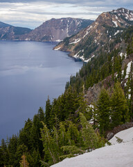 Crater Lake National Park in Southern Oregon, America, USA.