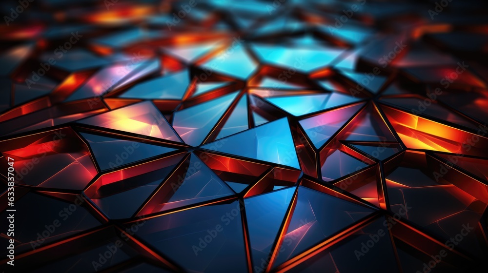 Poster a close up of a very colorful abstract design. digital image.
