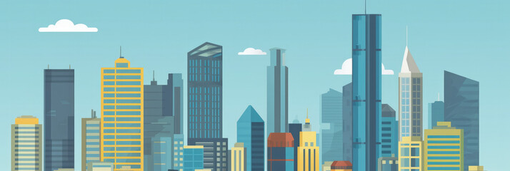 Fototapeta na wymiar Seattle city panorama, urban landscape. Business travel and travelling of landmarks. Illustration, web background. Buildings silhouette. United States - Generative AI