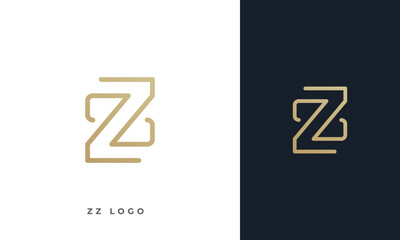 Obraz premium Z or ZZ or double Z logo design . simple and modern logo style