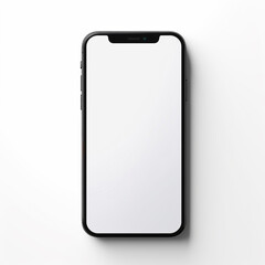 Mobile smart phone on white background technology