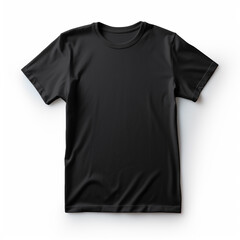 Top view Black T-shirt design mockup  background