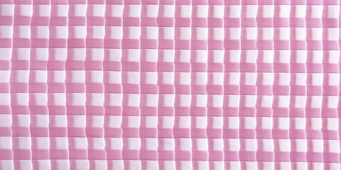 Light pink and white style striped fabric texture. Background with striped closeup weave fabric. Pinstripe material of pink and white color