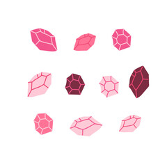  Luxury diamonds in pink. Wizard treasures. Vector illustration - 633839803