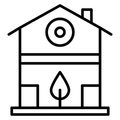 Eco-Friendly House Line Icon