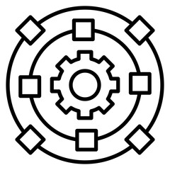 Obraz premium Synthesis Line Icon